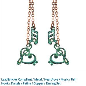 copper and patina earrings